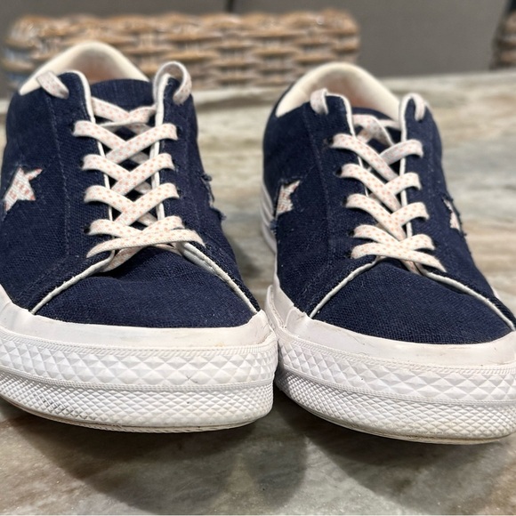 Women’s CONVERSE retro ONE STAR pro blue/orange sneakers- Size 7 - Picture 4 of 6